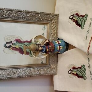 Angel Bath Towels and Soap Dispenser